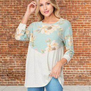Mint and Yellow Floral Vibes Top